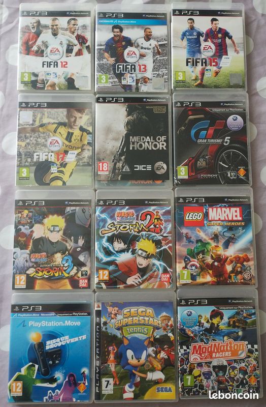 PS3 + 12 jeux + manettes (image 1)