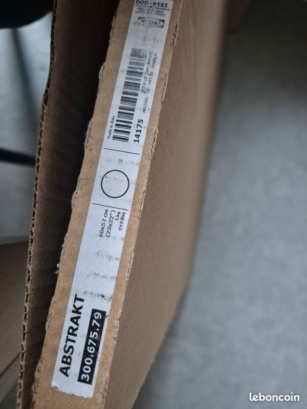 Porte IKEA ABSTRAKT 40x125 Cm – Blanc Brillant – Pour Meuble FAKTUM