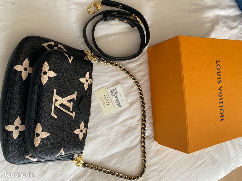 Sac bandoulière Multi Pochette Accessoires Louis Vuitton Cuir de vache Monogramme Noir (image 4)
