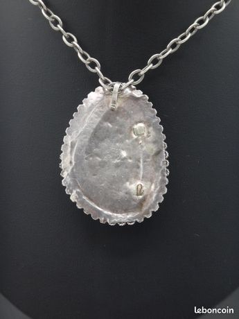 Bague et pendentif en argent 925 avec prière gravée - Catawiki