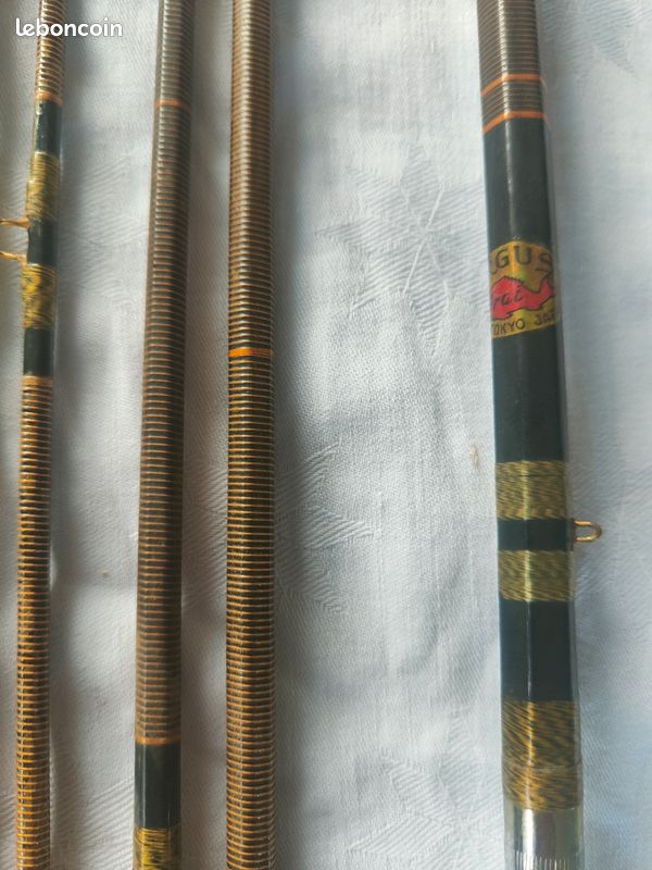 ANCIENNE CANNE A Peche En Bambou Refendu EUR 35,00 - PicClick FR