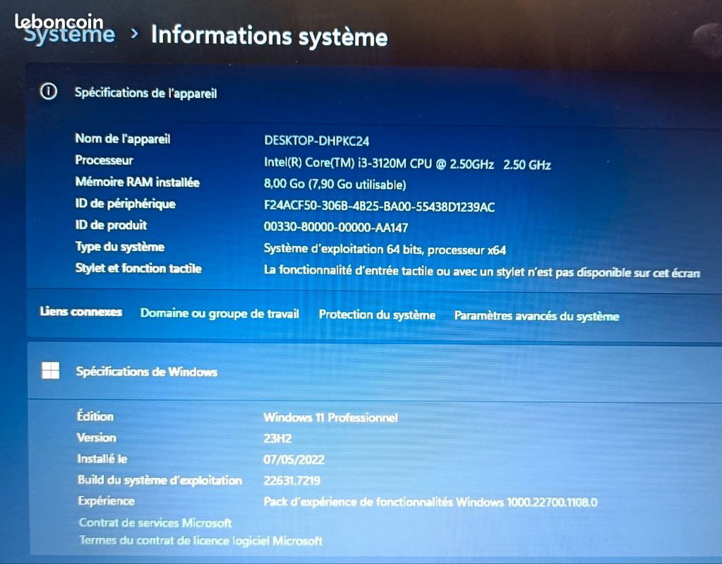 PC Win11 8Go SSD (image 3)
