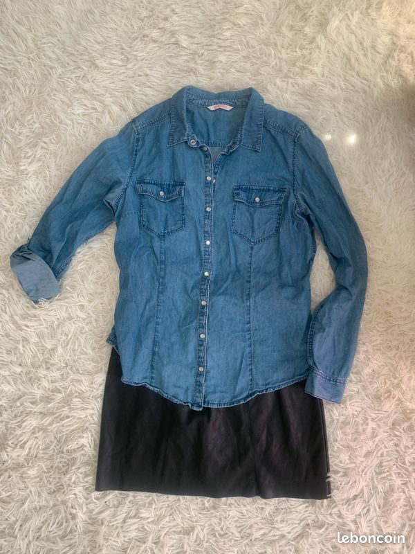 Chemise Longue Camaieu Chemise En Jean Chemise En Jean Camaïeu