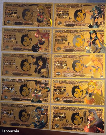 Lot de 10 Billets du manga Sailor Moon (image 1)