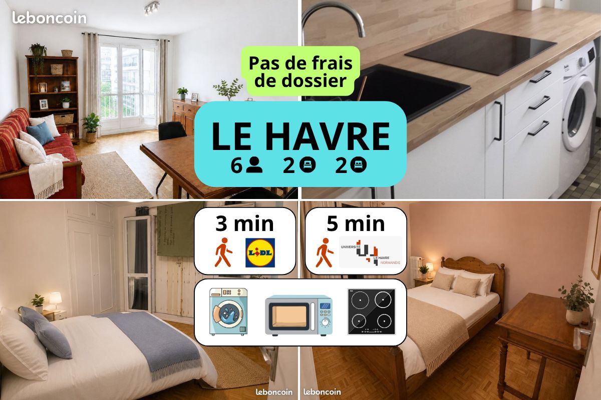Appartement 4 pièces 78 m² · à Le Havre · 78 m² · 990 €/mois