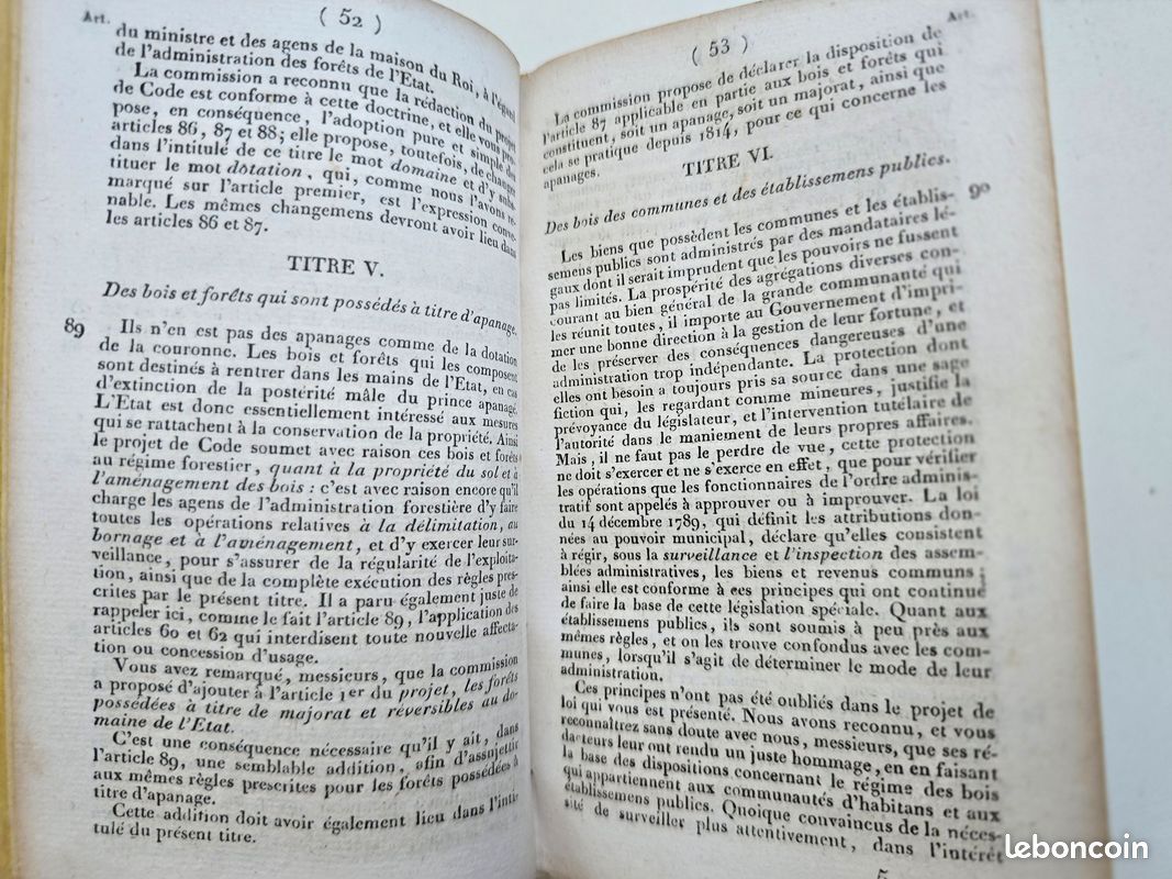 CODE FORESTIER EXPLIQUÉ PAR LES MOTIFS ET LA DISCUSSION Chauveau, A. 1827 (image 12)