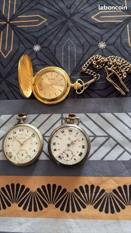 Montre Gousset Argent 36g - Vintage, Mécanique (à Réviser), Modèle Chronomètre Des Années 1950