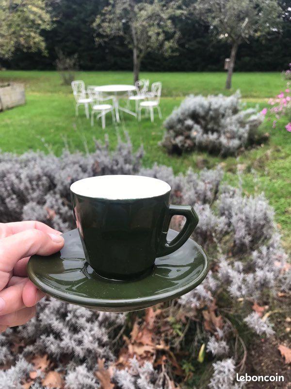 Tasse à café bistrot verte (image 1)