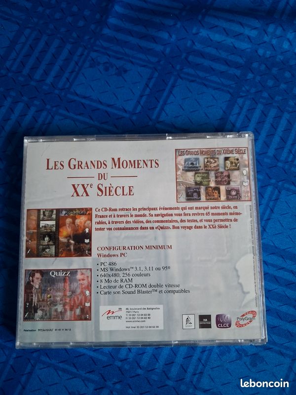 3 cd-rom pc gastronomie, dinosaures, les grands moments du xx siècle (image 6)