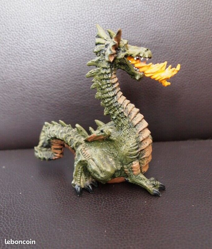 Statue / figurine: Dragon cracheurs de feu, vert, décoration interieure (image 2)