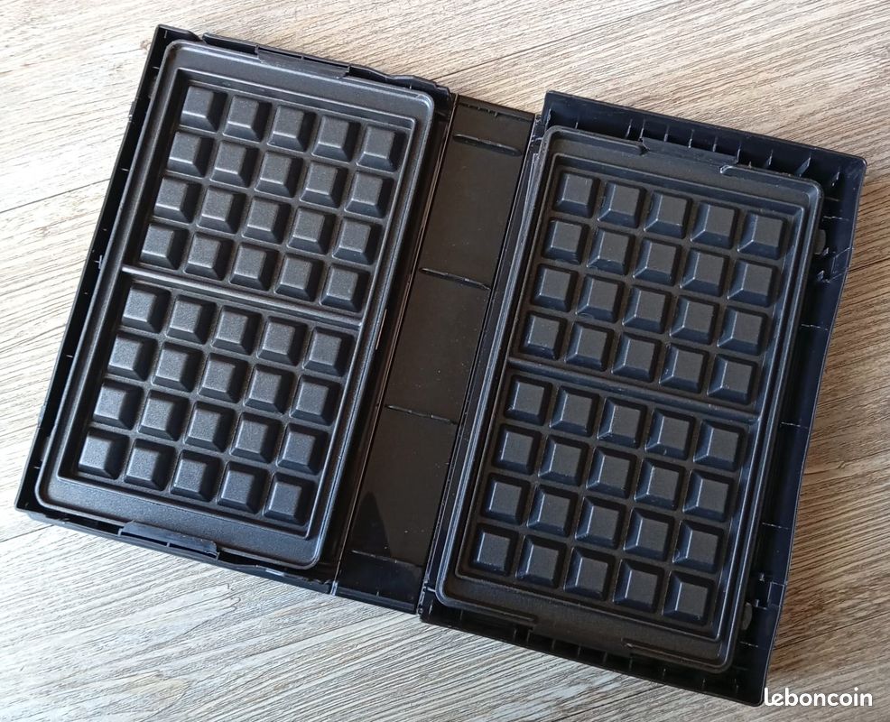 2 Plaques à Gaufre Tefal – Noir – Occasion (Bon État)