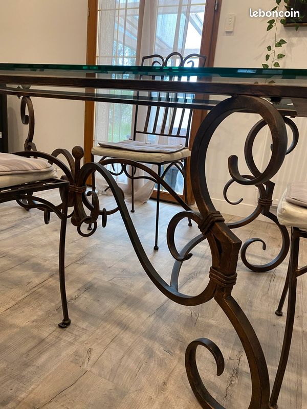 Table en verre + chaises (image 5)