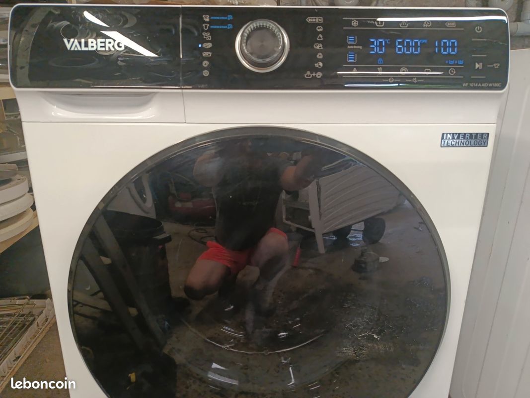 Lave linge Valberg 10 kg 1400 trs min A+++ super silence (image 2)