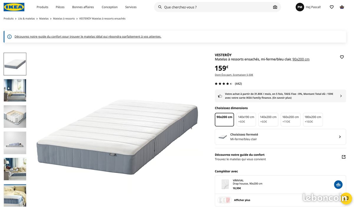 Lit superposé + 2 matelas IKEA MYDAL (image 3)