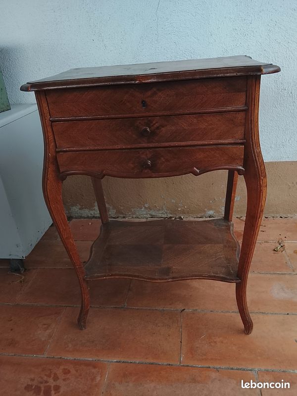 Coiffeuse ancienne style Louis XV – meuble d’appoint bois (image 5)