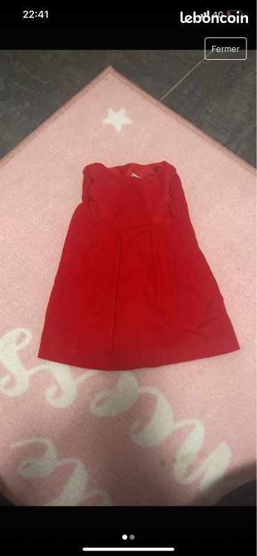 Vend robe jacadi rouge (image 1)