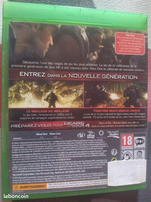 Jeu xbox one gears of war ultimate édition fr (image 2)