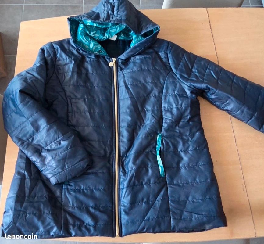 Doudoune à capuche 48 femme bleu (image 1)