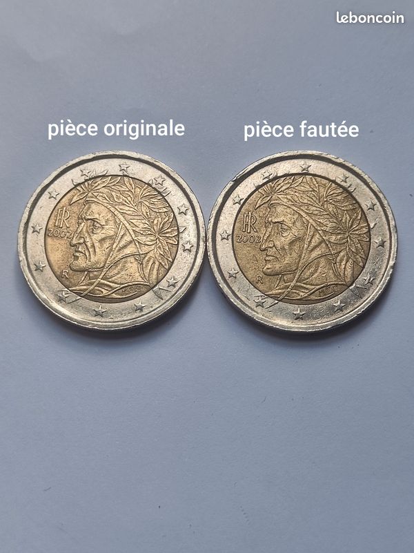 PIECE RARE 2 euros italie Dante Alighieri EUR 200,00 - FR
