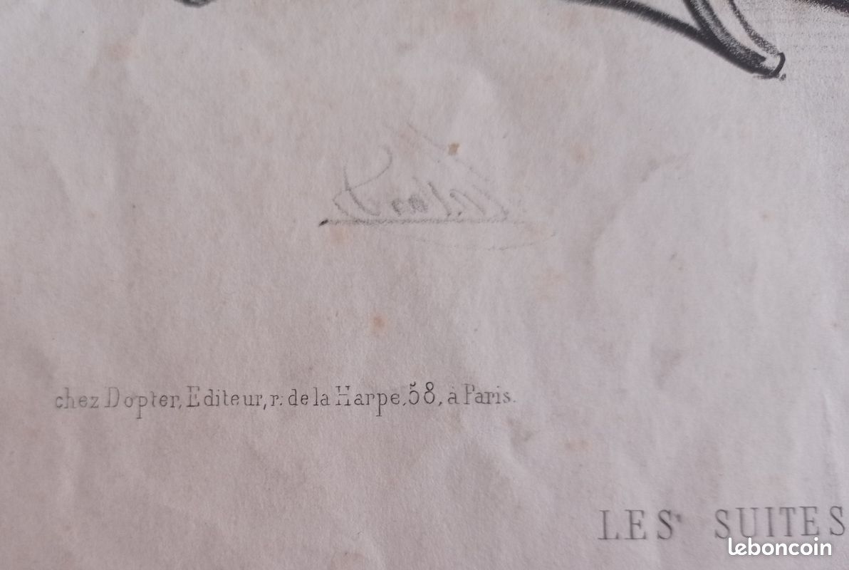 Gravure ancienne "Les suites d'un banquet" caricatures Louis-Philippe et Guizot 1848 (image 3)
