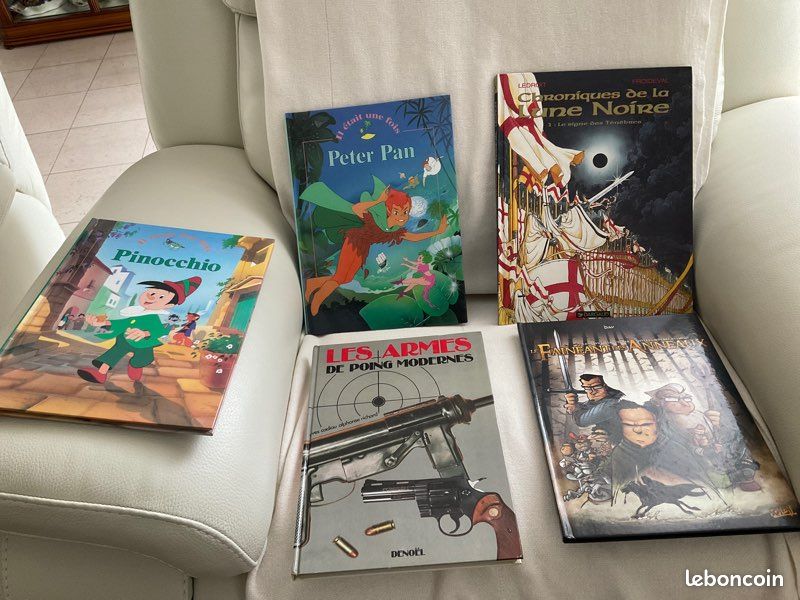 Cinq. B.D., Peter Pan, Pinocchio, chronique de la Lune noire, les armes de poing modernes, le feignant des anneaux (image 1)
