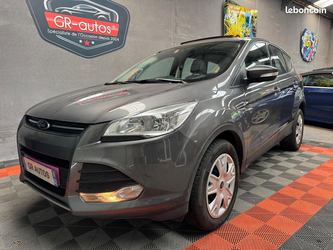 KUGA 1.6 Ecoboost 150cv / 1ere main - Passage Possible à l'éthanol - Révisé et garanti 1 an / 105.000kms / Toit ouvrant panoramique -GPS - clim (image 1)