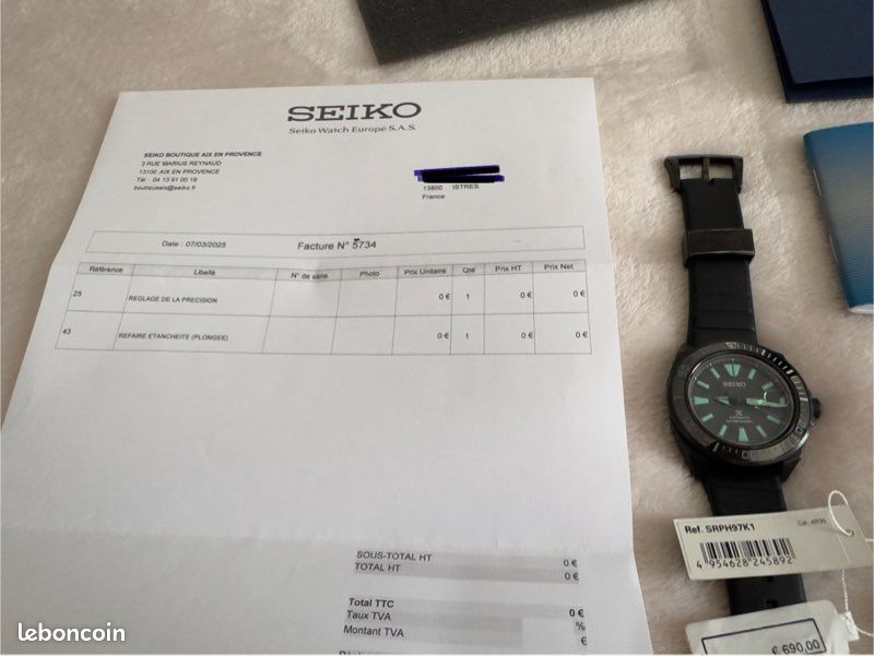 Seiko night vision prospex samurai SRPH97K1 édition limitée