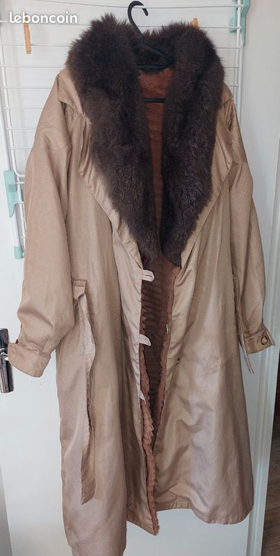 Manteau/imper et vrai fourrure (image 1)