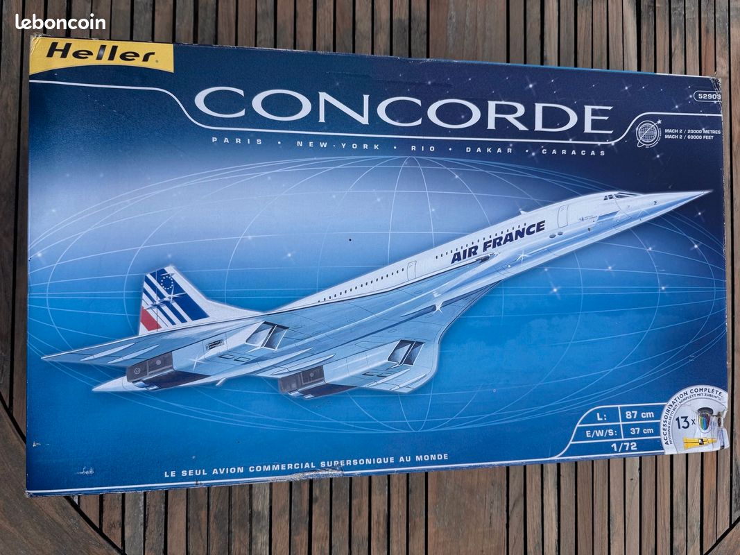 MAQUETTE AVION HELLER 1/125 Concorde british airways EUR