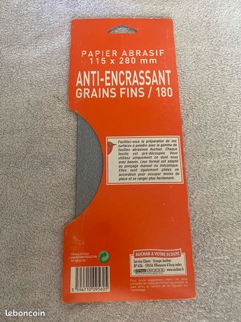 Feuille Abrasive SCID 230x280mm – Grain 180, Usage Intensif, Anti-encrassement