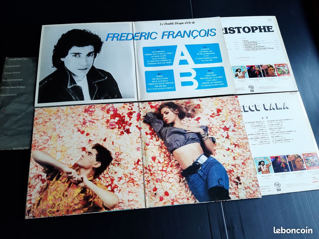 Anciens DISQUES VINYLE 33 Tours : F. CABREL / CHRISTOPHE / Frédéric FRANCOIS / NIAGARA / Serge LAMA (image 2)
