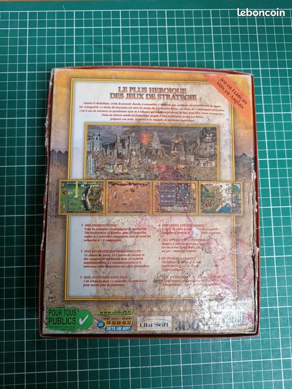 Jeu PC Heroes Of Might And Magic 3 : The Shadow Of Death - Boîte Grande Taille Rare - État Abîmé