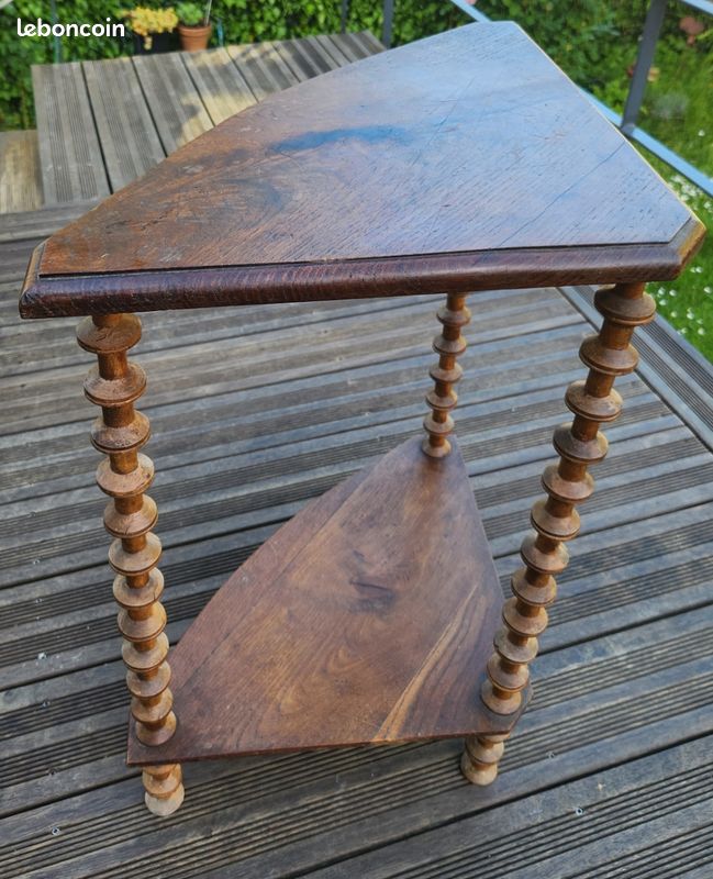 Étagère d'angle en bois tourné : vintage (image 4)