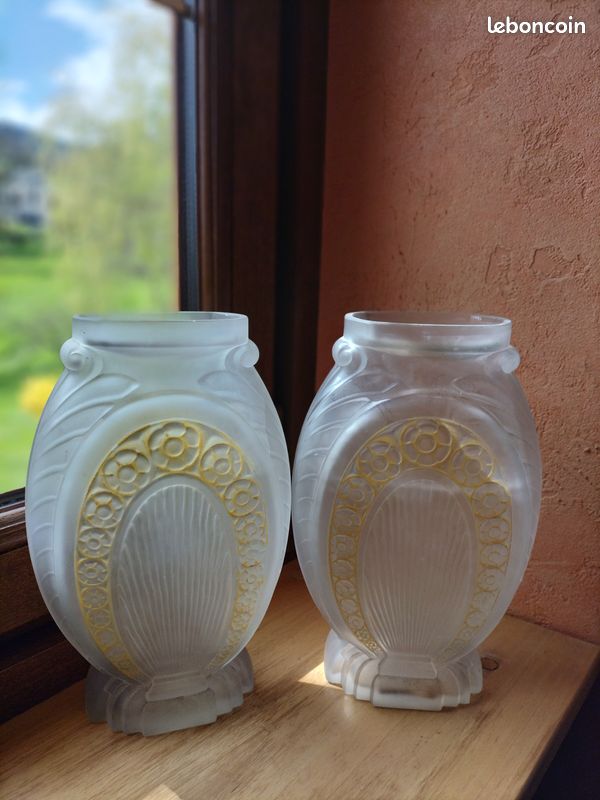 Vase Pâte De Verre Muller Frères – Modèle 4 – Non Signé – Très Bon état