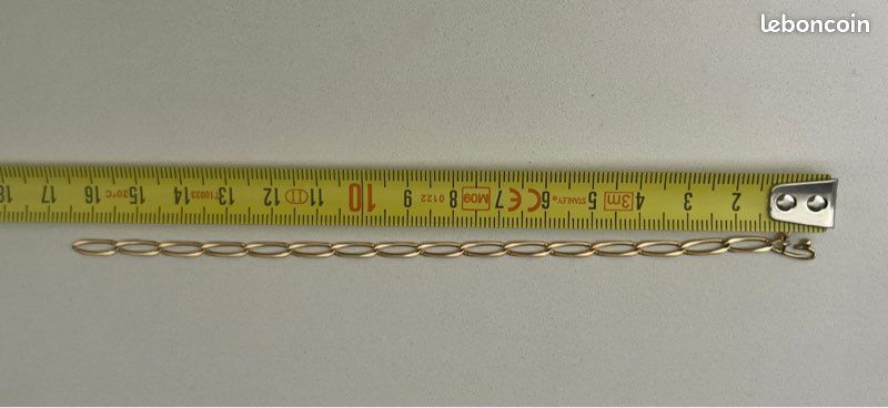 Bracelet en or jaune 18 carats 750 / 1000 gourmette (image 3)