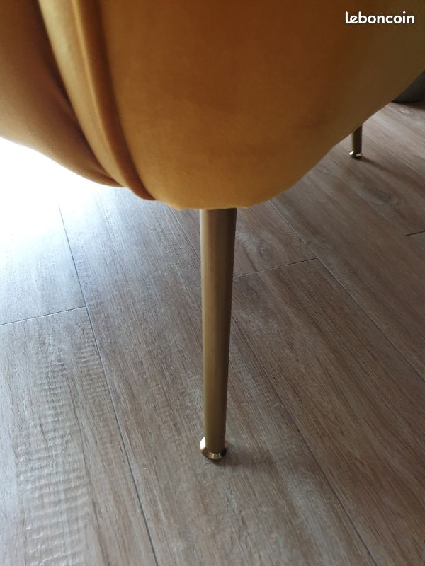 Fauteuil moutarde NEUF (image 4)