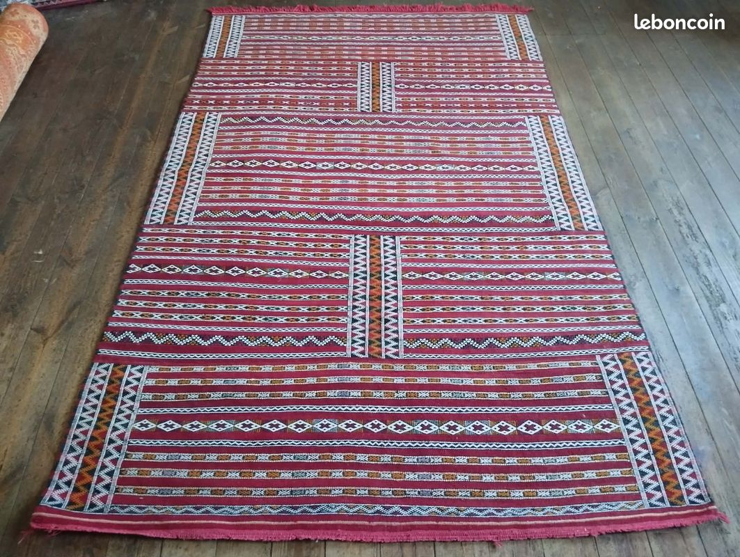 Tapis berbère Vintage ancien - kilim hanbel zemmour
