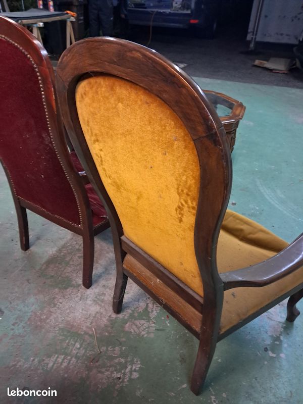 Lot fauteuils style voltaire à rénover (image 3)