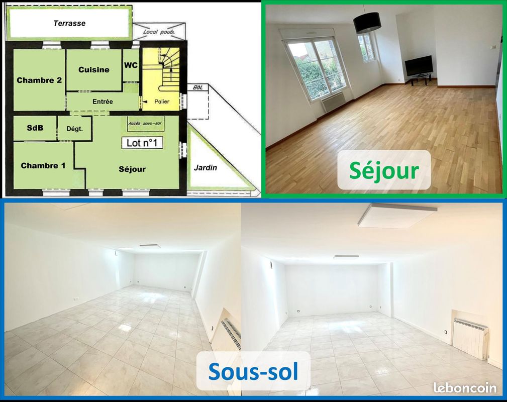 Appartement 3 pièces 62 m² · à Bondy · 62 m² · 1 220 €/mois