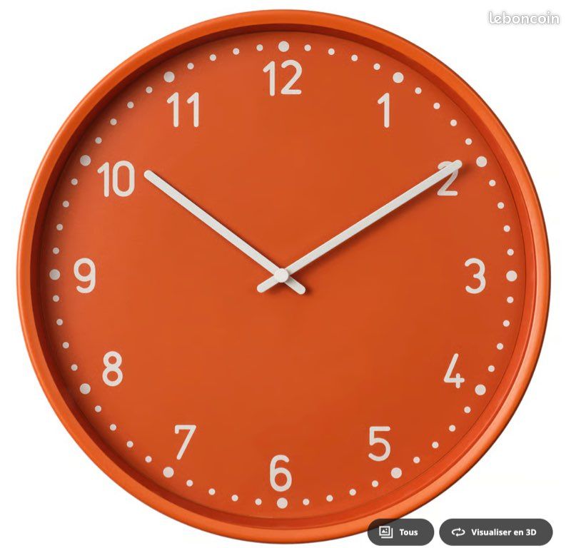 Horloge murale IKEA BONDIS orange 38cm (image 2)