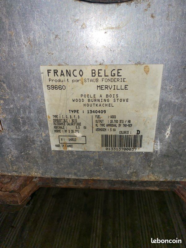 Poêle à bois Franco Belge (image 2)