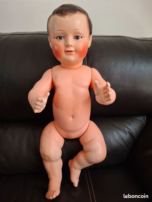 Poupon Petitcolin 80 – Celluloïd, 56 Cm, Années 30, France