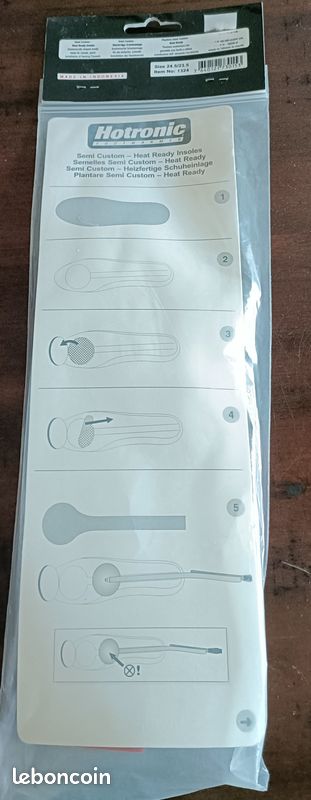 Hotronic Semi Custom Heat Ready insoles, couleur rouge, taille 23.5-24.5, neuf avec étiquette, (image 2)