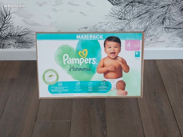 Couches Pampers Harmonie Taille 4 - de 9 à 14 kg (image 6)
