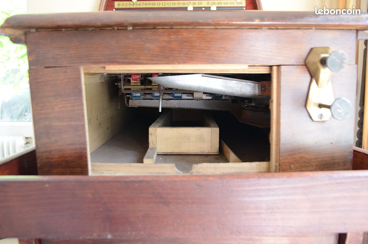 Grands Jeux Anciens Bagatelle Flipper De Table Bois Cloche