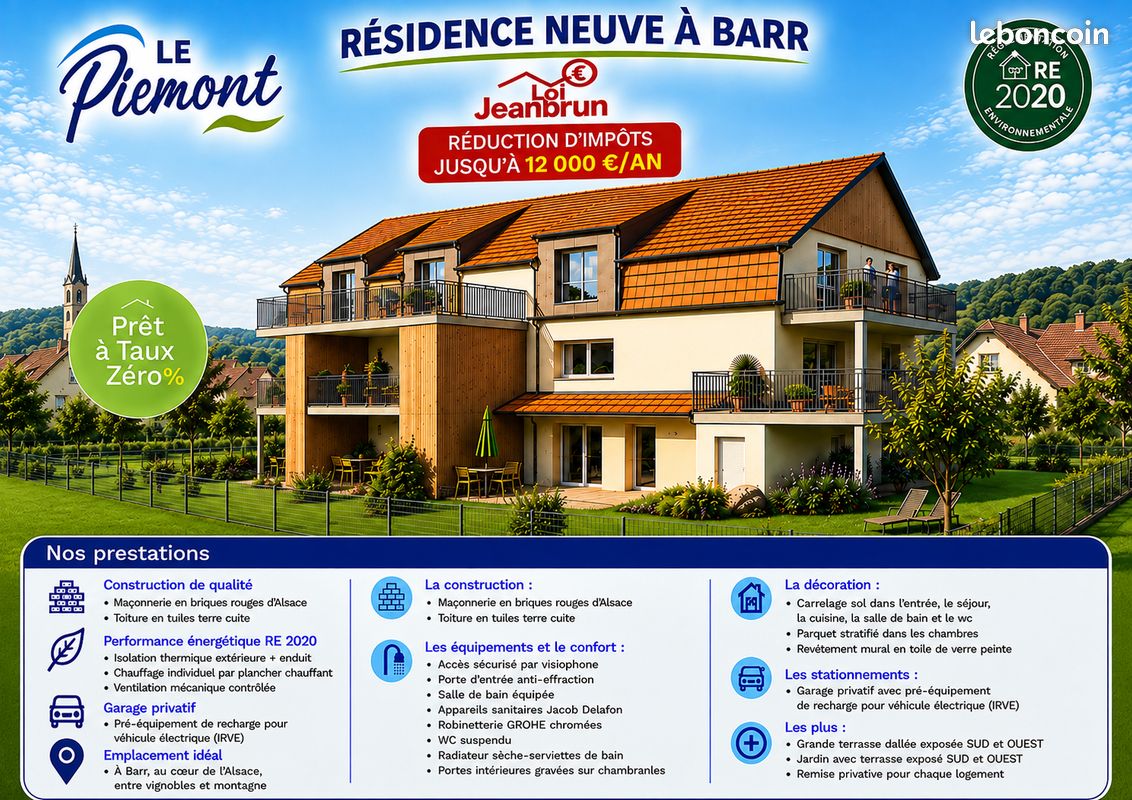 Appartement 3 pièces 68 m² · à Barr · 68 m² · 243 000 €