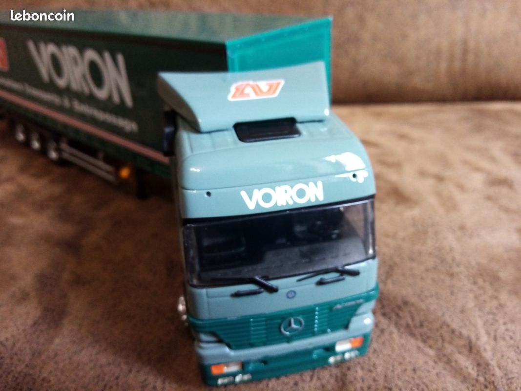 Camion Eligor 1/43 Mercedes Actros MP3 Semi-remorque Tautliner Denis - Blanc