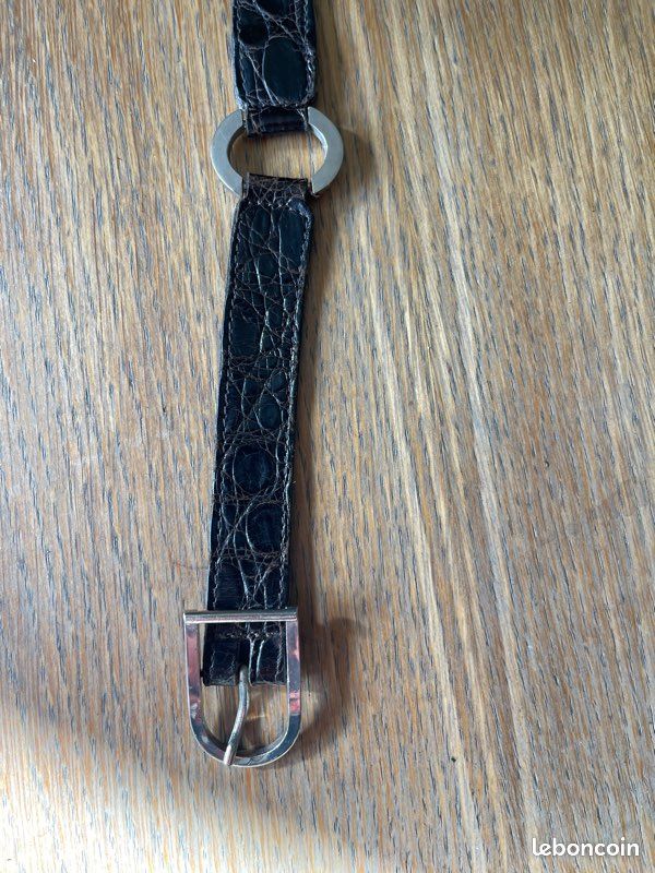 Ceinture en crocodile marron femme (image 2)