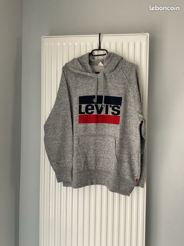 Sweat LEVIS gris à capuche Femme taille M Vêtements