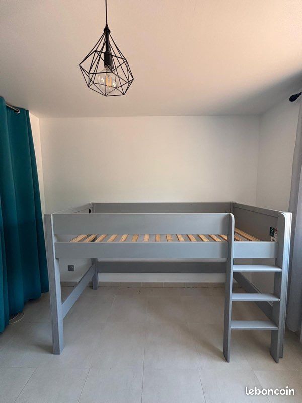 Lit mi hauteur enfant 90 x 190 + matelas à 40 (image 1)